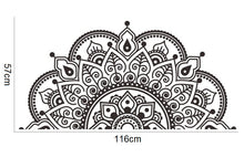 Load image into Gallery viewer, Black and white mandala-patterned wall decal