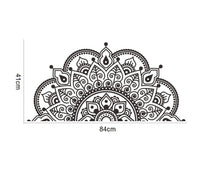 Load image into Gallery viewer, Black and white mandala-patterned wall decal