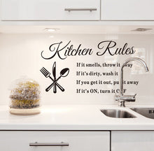 Load image into Gallery viewer, Kitchen Rules vinyl sticker NZ
