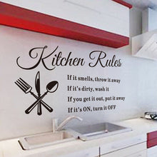 Load image into Gallery viewer, Kitchen Rules vinyl sticker NZ