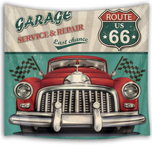 Load image into Gallery viewer, Tapestries & Wall Hangings NZ: Retro Garage Car Route66