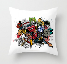 Load image into Gallery viewer, Tuwalu cushion cover for New Zealand homes - graffiti doodling