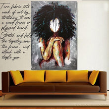 Load image into Gallery viewer, Tapestry : Woman Black - Printed.