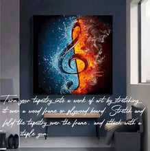 Load image into Gallery viewer, Tapestries & Wall Hangings NZ: Water & Fire Music Note