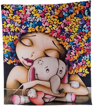 Load image into Gallery viewer, Tapestries & Wall Hangings NZ: Modern abstract spray-painted little Girl