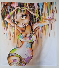 Load image into Gallery viewer, Tapestries & Wall Hangings NZ: Modern abstract spray-painted beautiful girl
