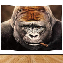 Load image into Gallery viewer, Tapestries & Wall Hangings NZ: Gorilla smoking a cigar