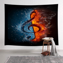 Load image into Gallery viewer, Tapestries & Wall Hangings NZ: Water & Fire Music Note
