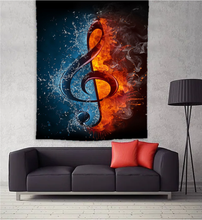 Load image into Gallery viewer, Tapestries & Wall Hangings NZ: Water & Fire Music Note