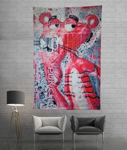Load image into Gallery viewer, Large fabric wall hanging Pink Panther – Tuwalu NZ