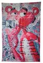 Load image into Gallery viewer, Large fabric wall hanging Pink Panther – Tuwalu NZ