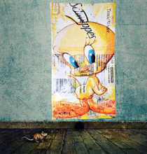 Load image into Gallery viewer, Tapestries & Wall Hangings NZ: Printed Tweety on a can