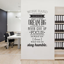 Load image into Gallery viewer, Wall Decals: Work Hard (120*60cm) - now $19.90 (2 left)
