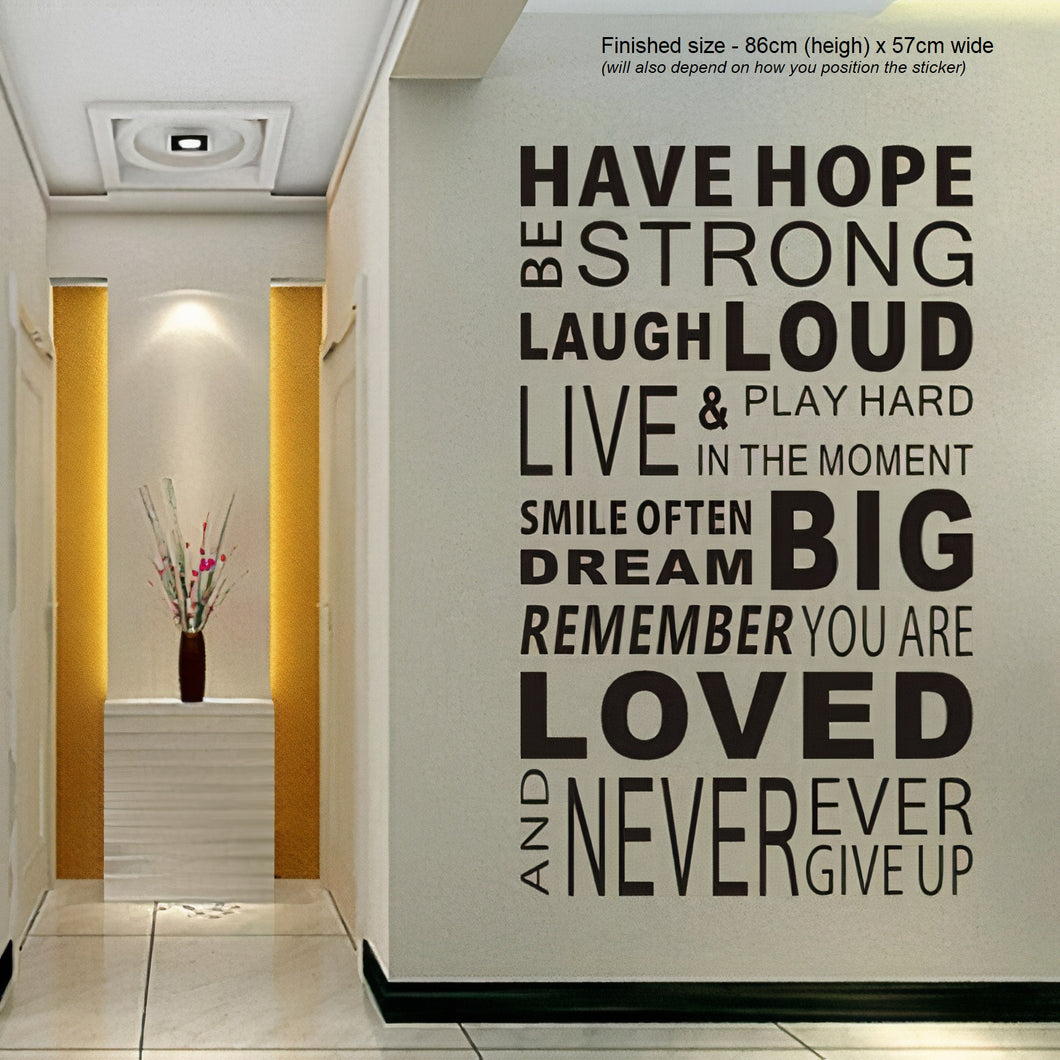 Wall Decals: Have Hope (87*60cm) - now $19.90 (1 left)