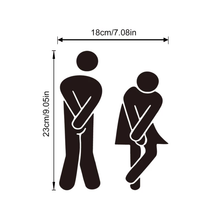Load image into Gallery viewer, Wall Decal: Toilet He/She
