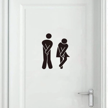 Load image into Gallery viewer, Wall Decal: Toilet He/She - $14.90
