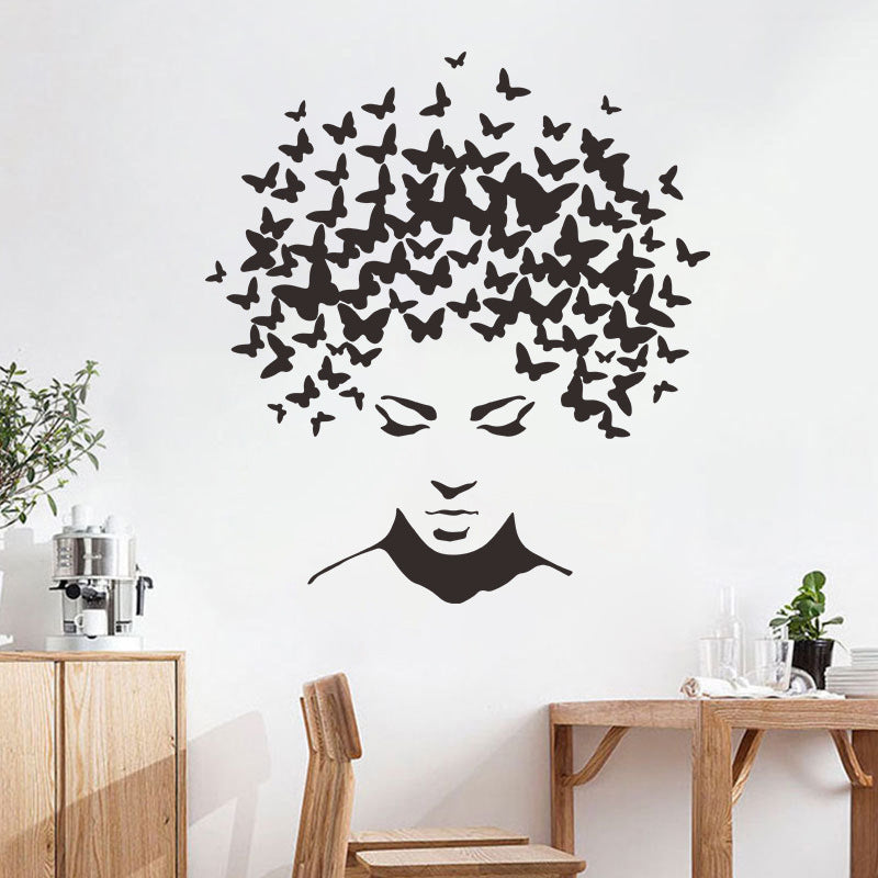 Wall Decals: Butterfly Hair (54*49cm)