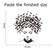 Load image into Gallery viewer, Wall Decals: Butterfly Hair (54*49cm)
