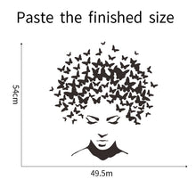 Load image into Gallery viewer, Wall Decals: Butterfly Hair (54*49cm) - now $15.90
