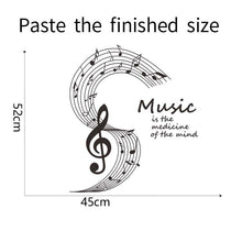 Load image into Gallery viewer, Wall Decals: Music black (52*45cm) - now $15.90
