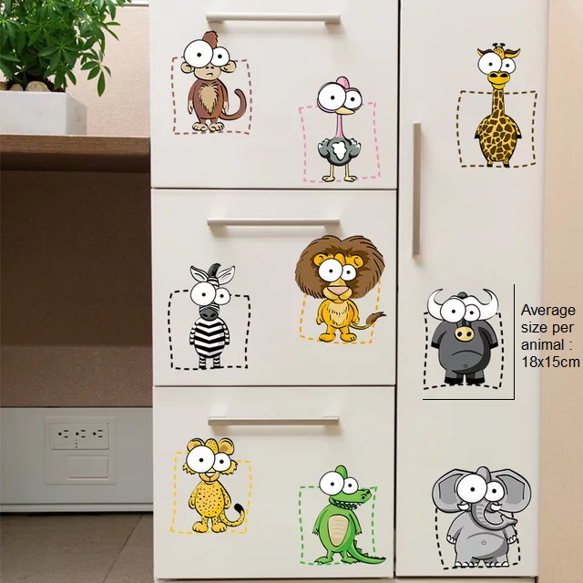 Wall Decals: Funny Animals (45*60cm) - now $15.90