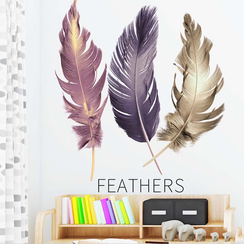Wall Decals: 3 Large Feathers (71*80cm) - now $19.90