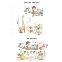Load image into Gallery viewer, Wall Decals: Boy with Animals (77*88cm)
