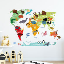 Load image into Gallery viewer, Wall Decal : Kids Cartoon Map (68*69cm).
