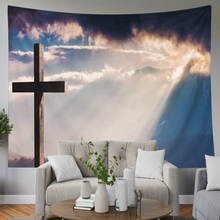 Load image into Gallery viewer, Tapestry : Christian Cross (130×150 / 150×200 / 180×230cm)
