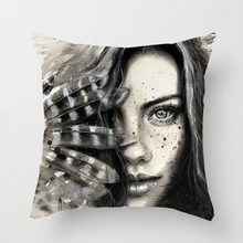 Load image into Gallery viewer, Cushion Cover: Freckle Woman
