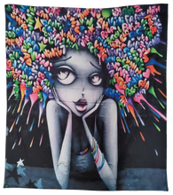 Load image into Gallery viewer, Tapestry : Wall Spray painted Girl 1 - 150*130
