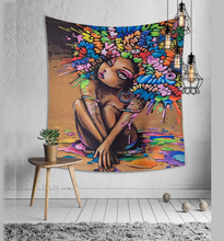 Load image into Gallery viewer, Tapestry : Wall Spray painted Girl 2 - 150*130
