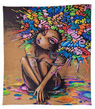 Load image into Gallery viewer, Tapestry : Wall Spray painted Girl 2 - 150*130
