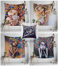 Load image into Gallery viewer, Tapestry : Wall Spray painted Girl 2 - 150*130
