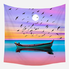 Load image into Gallery viewer, Tapestry : Boat with Sunset (130×150cm)

