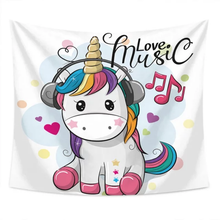 Load image into Gallery viewer, Tapestry : Unicorn Music - 130×150cm
