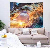Load image into Gallery viewer, Tapestry : Sunset Wave - Printed

