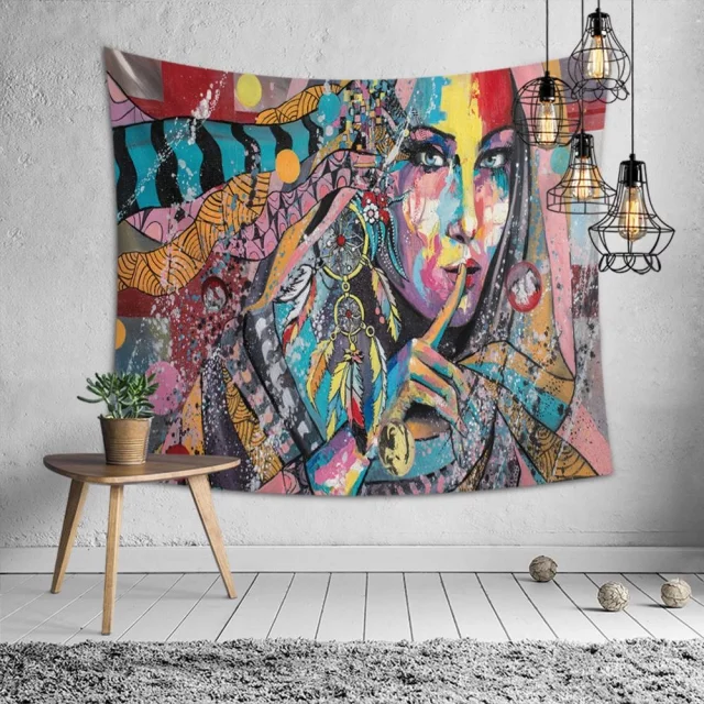 Tapestry: Woman Feathers Colour - now $15.90
