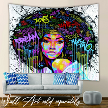 Load image into Gallery viewer, Cushion Cover: Graffiti Girl White
