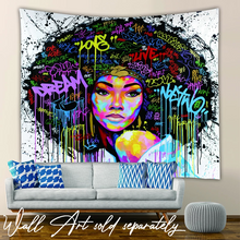 Load image into Gallery viewer, Cushion Cover: Graffiti Girl White (now $8.50)
